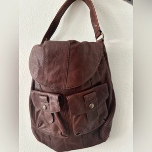 Andrew Marc - Marc New York Dark brown Hobo Bag with flap cover.